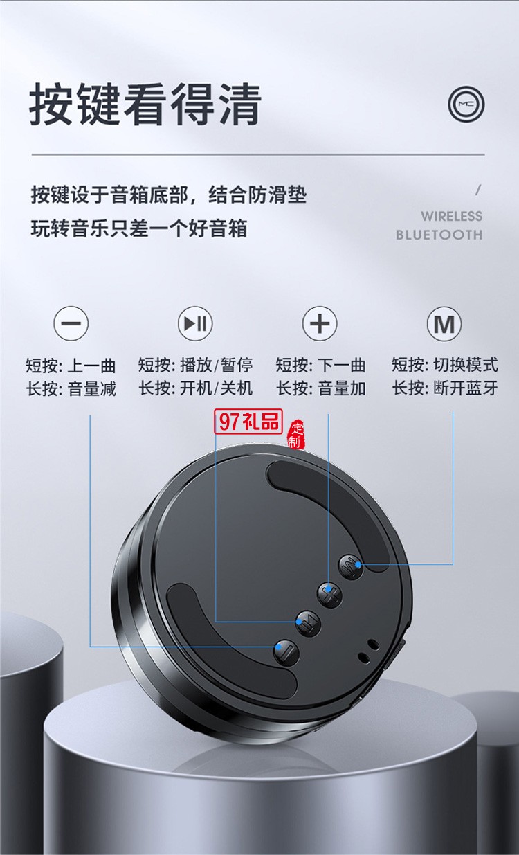 藍牙音箱無線低音炮便攜式小鋼炮桌面插卡U盤音響