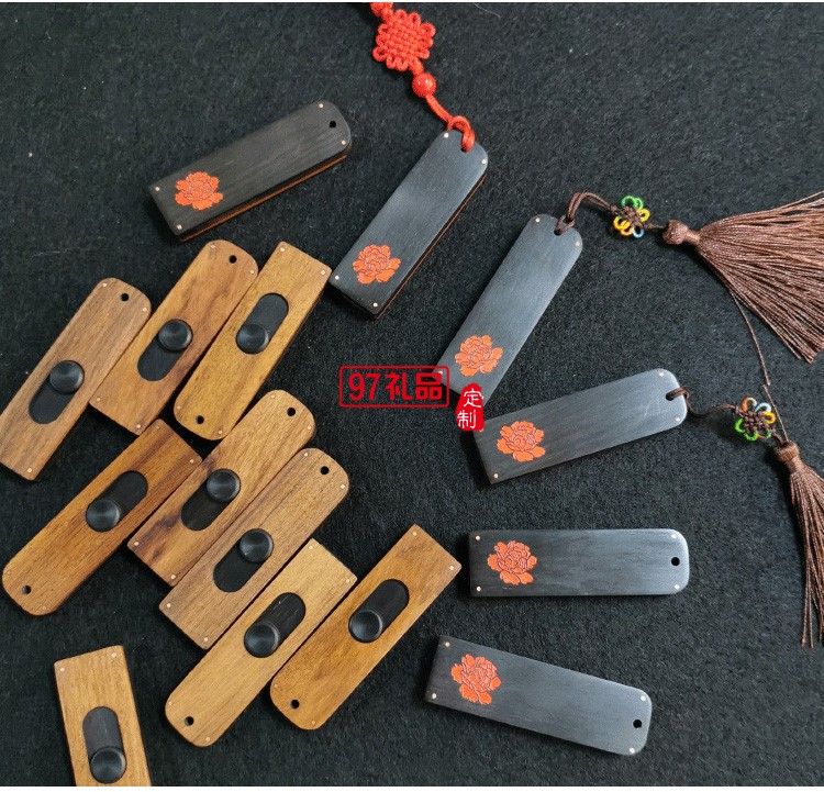 中國風窗花創意U盤 鑲銀檀木推拉