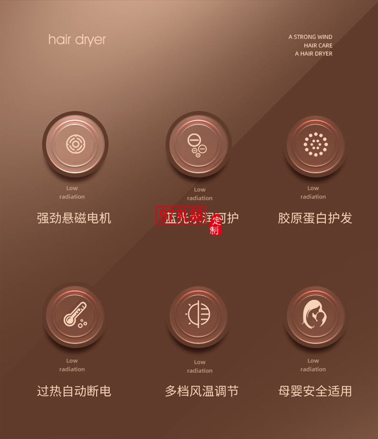 大功率吹風機家用藍光版電吹風