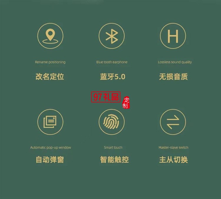 TWS入耳式立體聲  運動商務無線藍牙耳機5.0