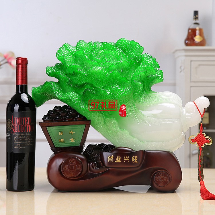仿玉財業興旺大號白菜擺件 喬遷之喜店鋪旺鋪開業