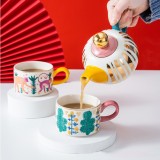 宮廷風下午茶餐具套裝子母泡茶壺陶瓷北歐風格英式小號創意個性