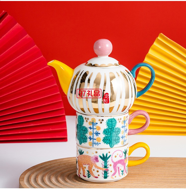 宮廷風下午茶餐具套裝子母泡茶壺陶瓷北歐風格英式小號創意個性