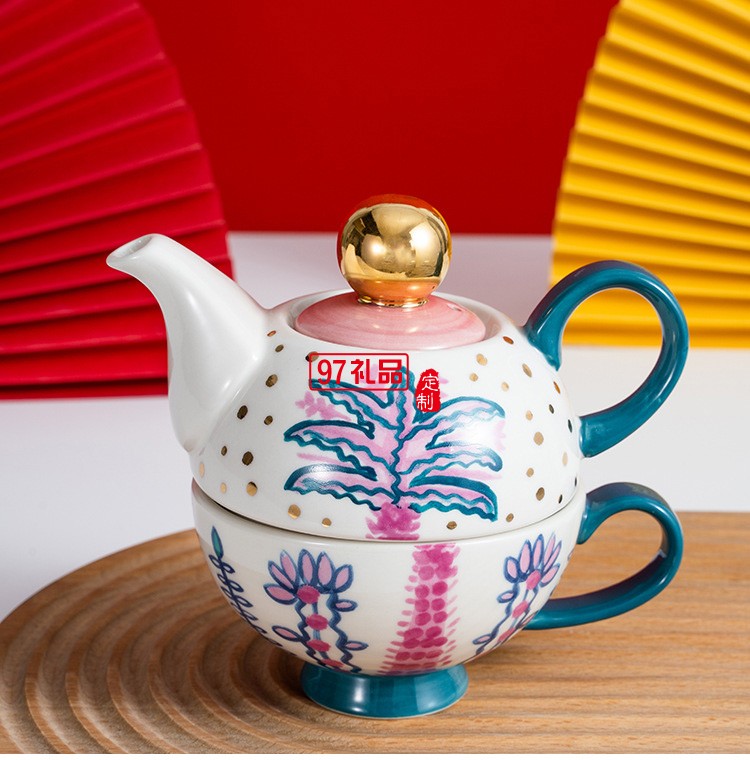 宮廷風下午茶餐具套裝子母泡茶壺陶瓷北歐風格英式小號創意個性