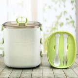 韓式三層卡扣便當盒竹纖維手提飯盒學生成人外帶餐盒