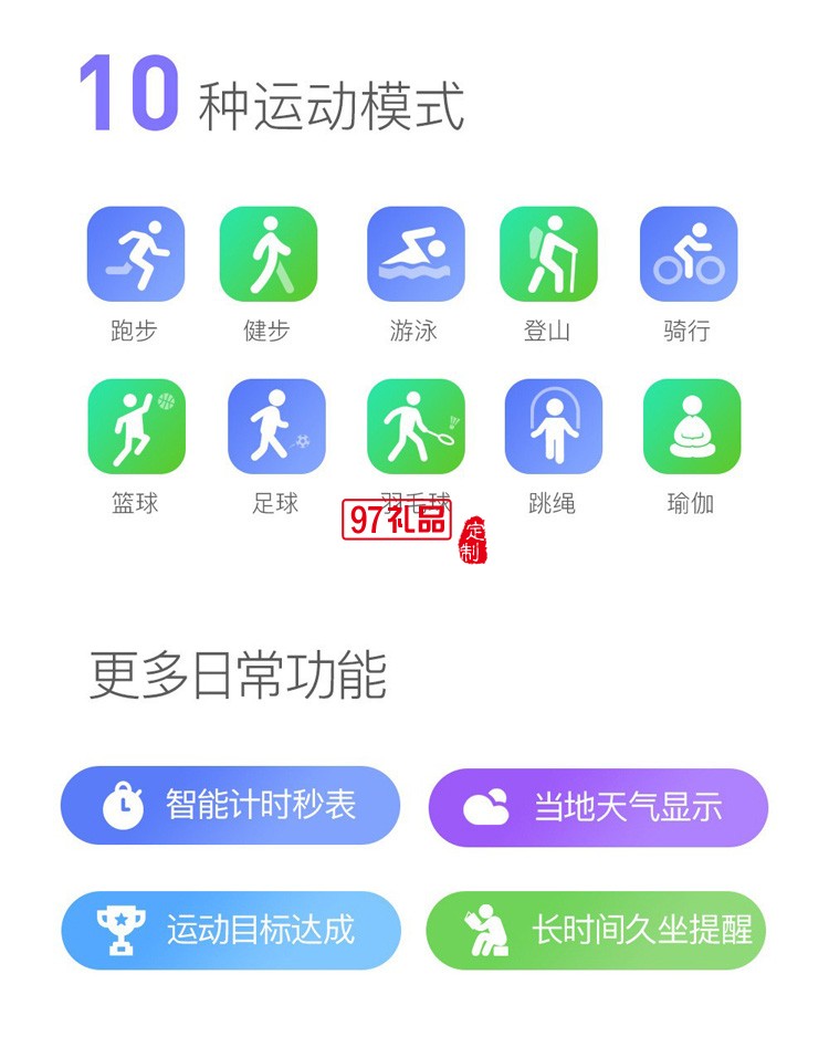 藍牙手環1.47高清血壓血氧心率計步運動生理周期智能手環