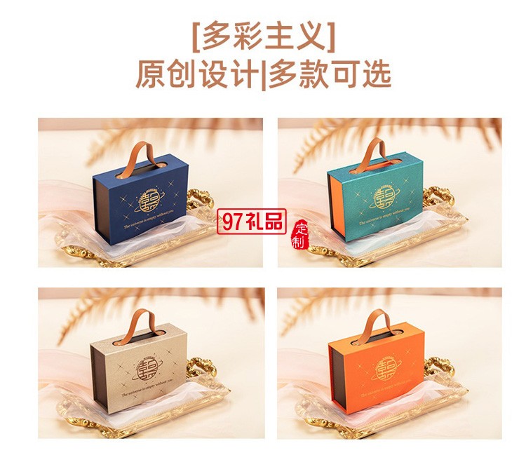 禮物盒空手提盒 復古創意新款禮盒 可以電子logo