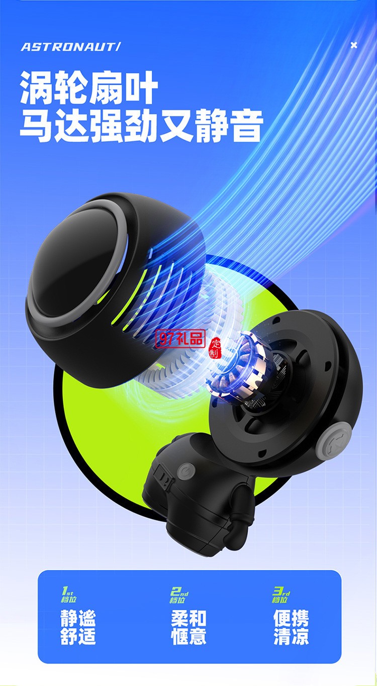 太空人風扇 掛脖手持迷你隨身便攜usb小電扇無葉戶外露營