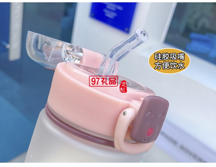 簡約磨砂塑料杯學生情侶清新個性夏天水瓶韓國ins風彈蓋隨手杯子