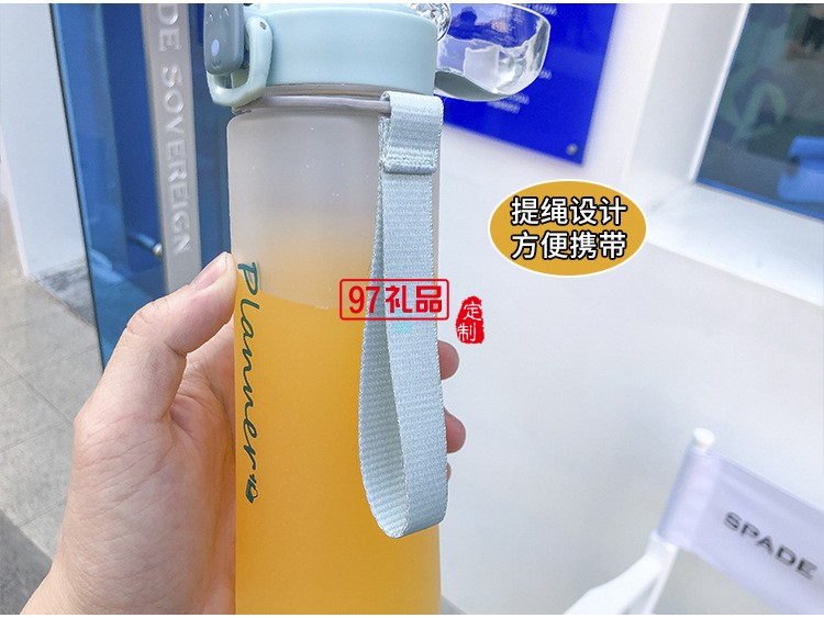 簡約磨砂塑料杯學生情侶清新個性夏天水瓶韓國ins風彈蓋隨手杯子