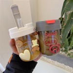 夏天創意ins風噸噸杯吸管可愛迷你小巧男女學生塑料水杯網紅便攜
