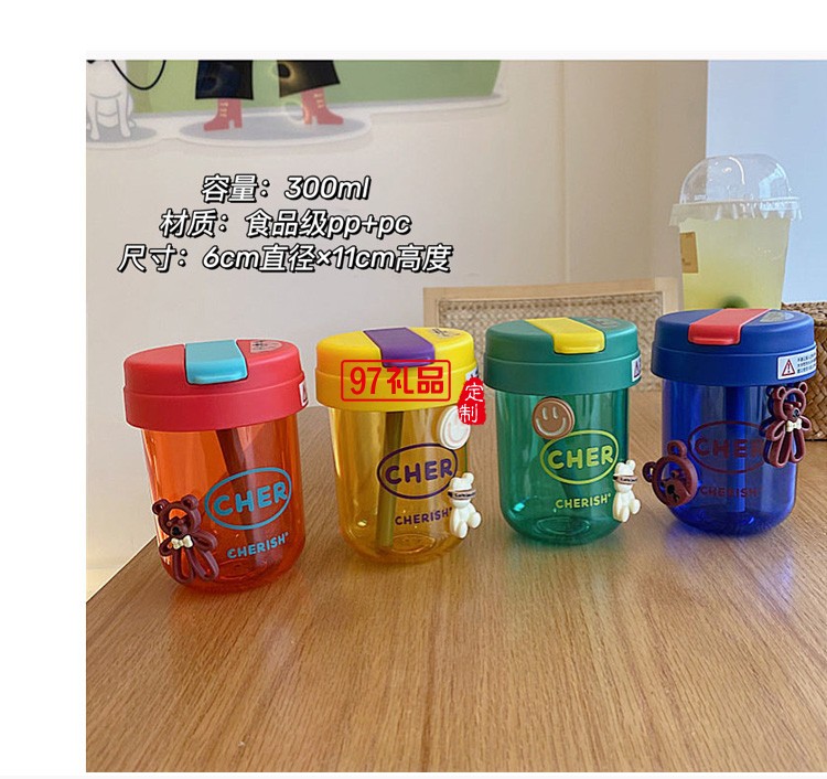 夏天創意ins風噸噸杯吸管可愛迷你小巧男女學生塑料水杯網紅便攜