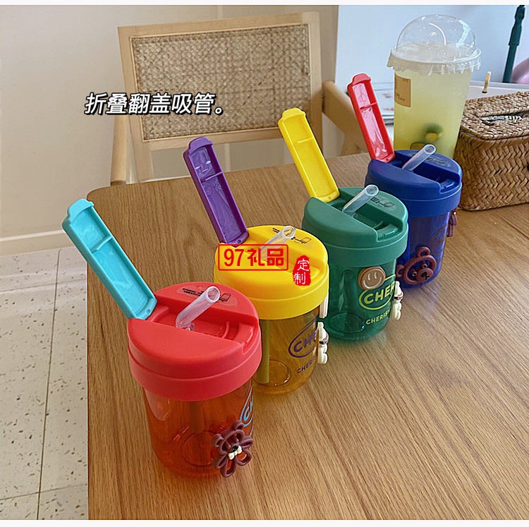 夏天創意ins風噸噸杯吸管可愛迷你小巧男女學生塑料水杯網紅便攜
