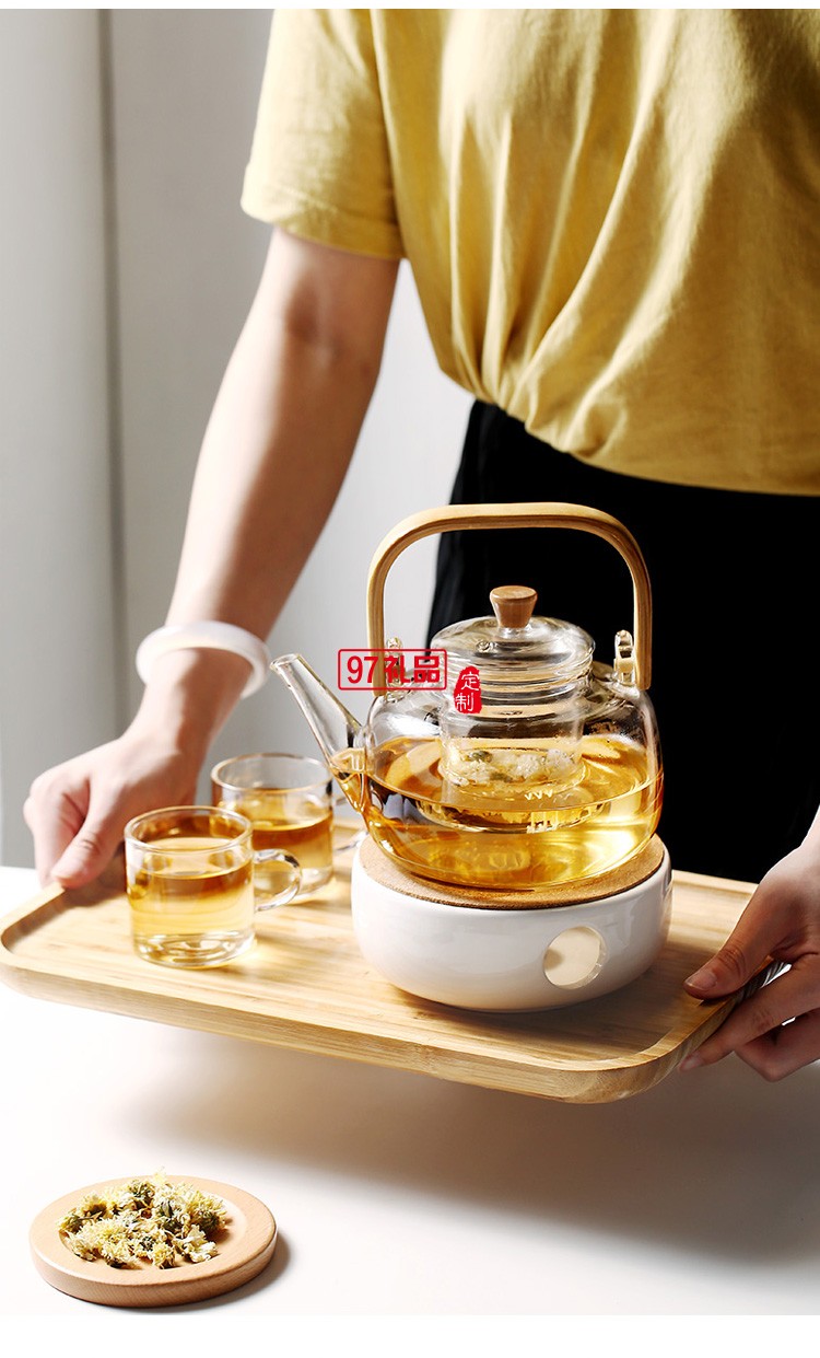 玻璃泡茶壺家用耐高溫燒水壺花茶專用茶具套裝電陶爐加熱單煮茶器