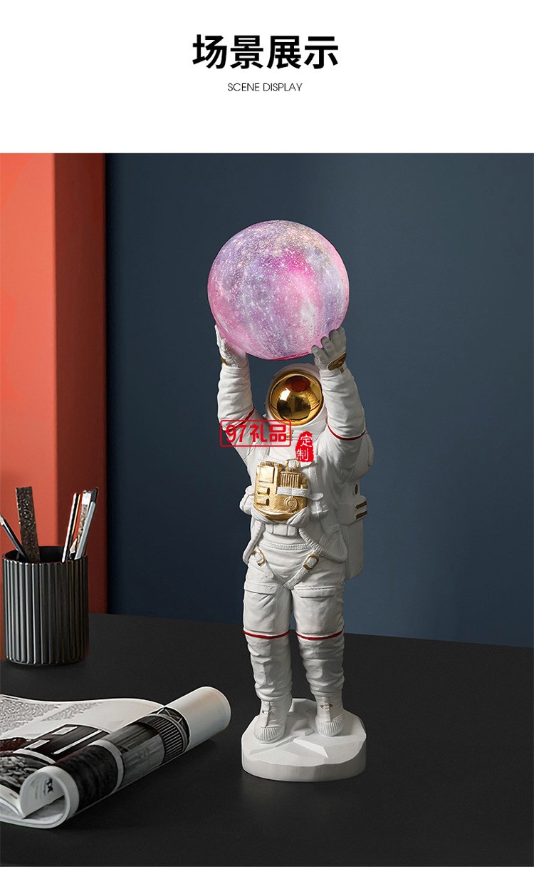 輕奢創意太空人宇航員夜燈桌面擺件
