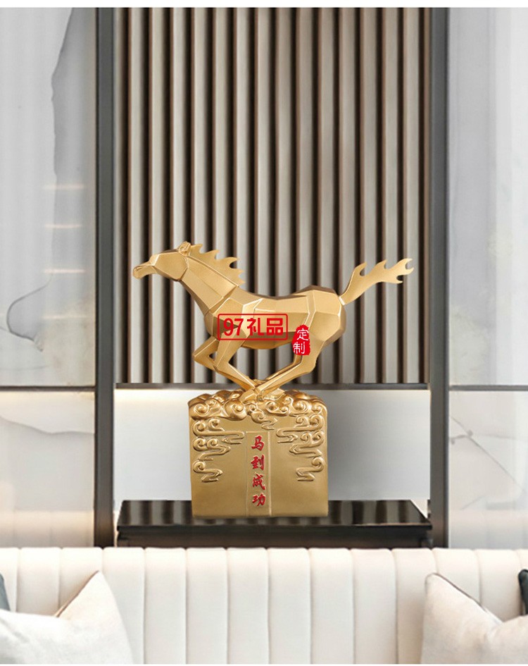 馬到成功樹脂工藝品擺件創意家居