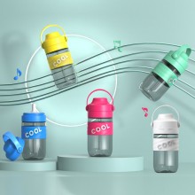 TKK網紅潮媽外帶便攜手提飲料奶茶杯子 創意大容量塑料吸管水杯