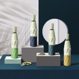 拼色創意手動三折傘 外貿折疊晴雨傘廣告傘