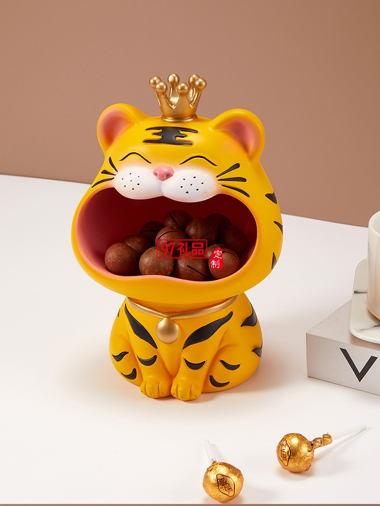 創意老虎擺件玄關鑰匙收納虎年吉祥物