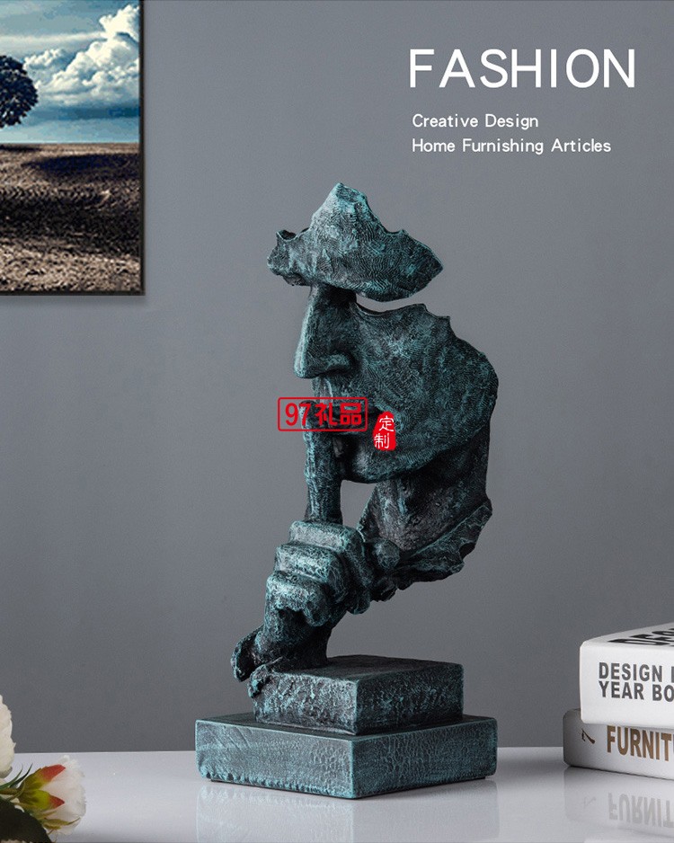 現代藝術擺件辦公室客廳樹脂工藝品