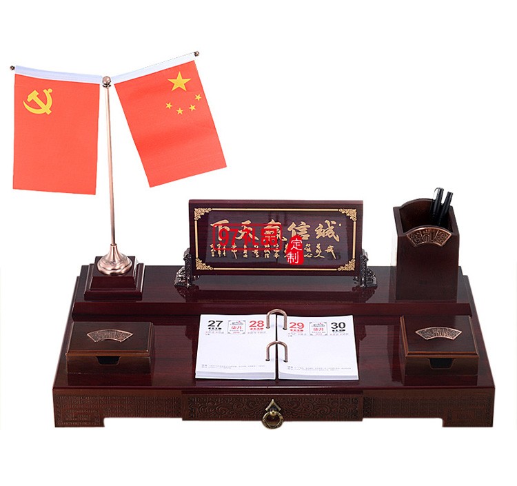 創意商務紅木臺歷架公室桌面文臺擺件