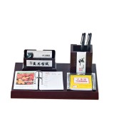 紅木臺歷定制創意個性商務木質廣告辦公高檔臺歷架