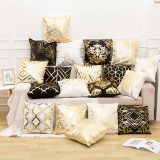 燙金抱枕定制抱枕套沙發靠枕汽車靠墊套短毛絨ins北歐輕奢辦公室