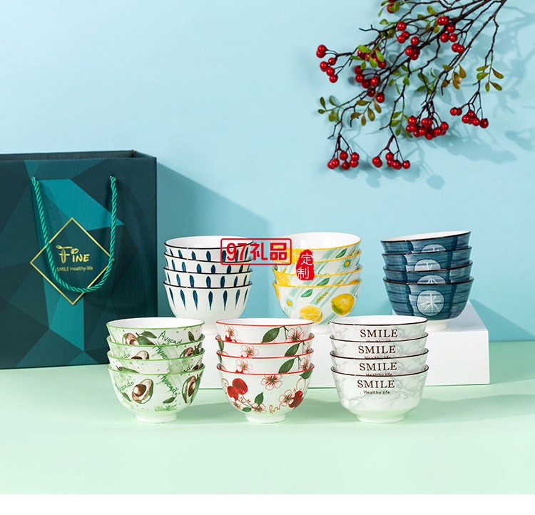 開業活動陶瓷碗筷套裝家用禮品碗日式餐具套裝隨手禮碗筷禮盒