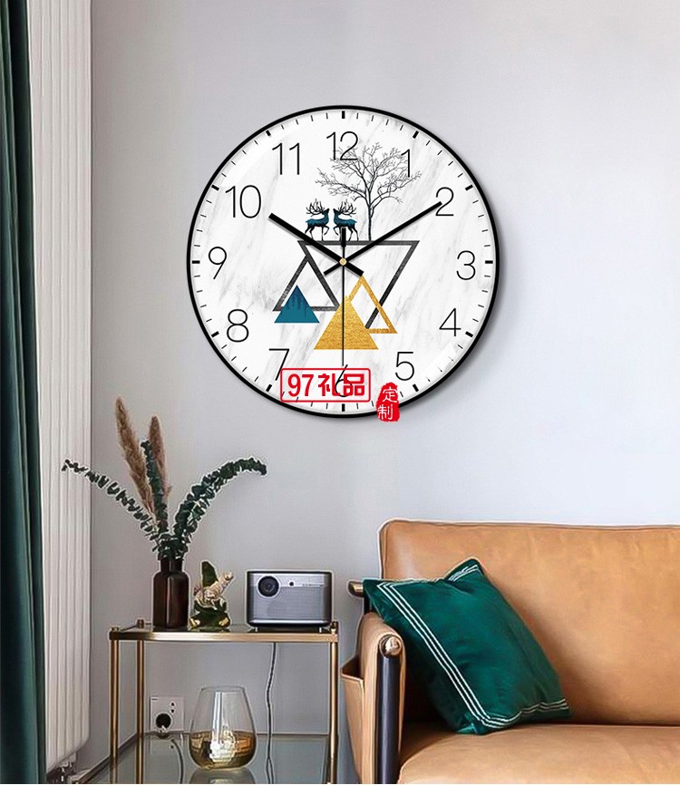 家居簡約北歐靜音掛鐘創意 裝飾墻面