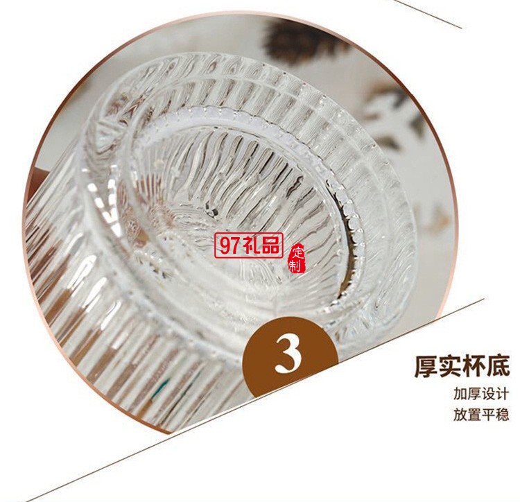 玻璃透明太陽花杯子家用水杯飲料果汁杯多規格啤酒杯子