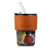 高級竹節極光隨行玻璃杯百搭車載便攜式水杯ins雙節杯