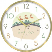 居家兒童趣味夜光時鐘  卡通靜音發亮