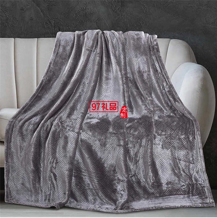 毛毯法蘭絨毯子小冬季單人蓋毯繡花辦公午休空調珊瑚絨午睡毯