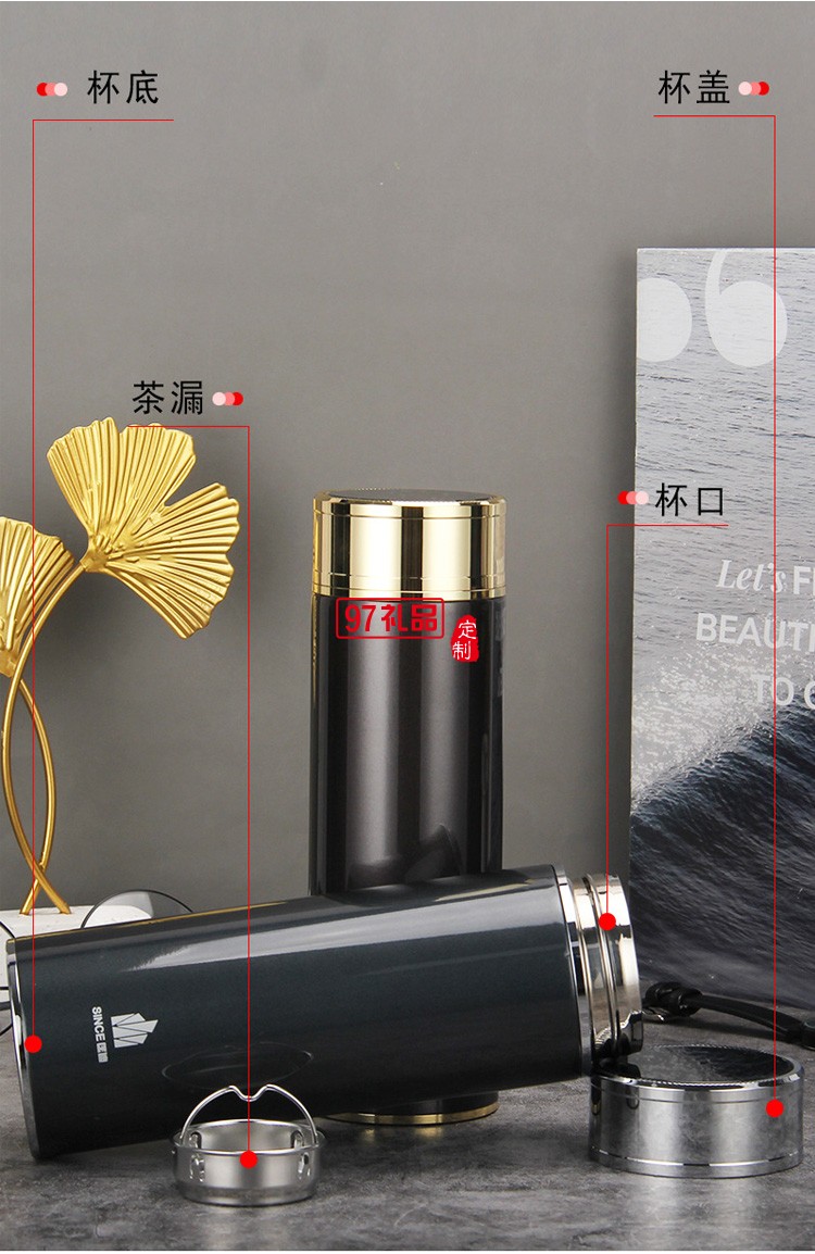 匡迪5111號鋅合金蓋子保溫杯 內膽316不銹鋼真空水杯可印log