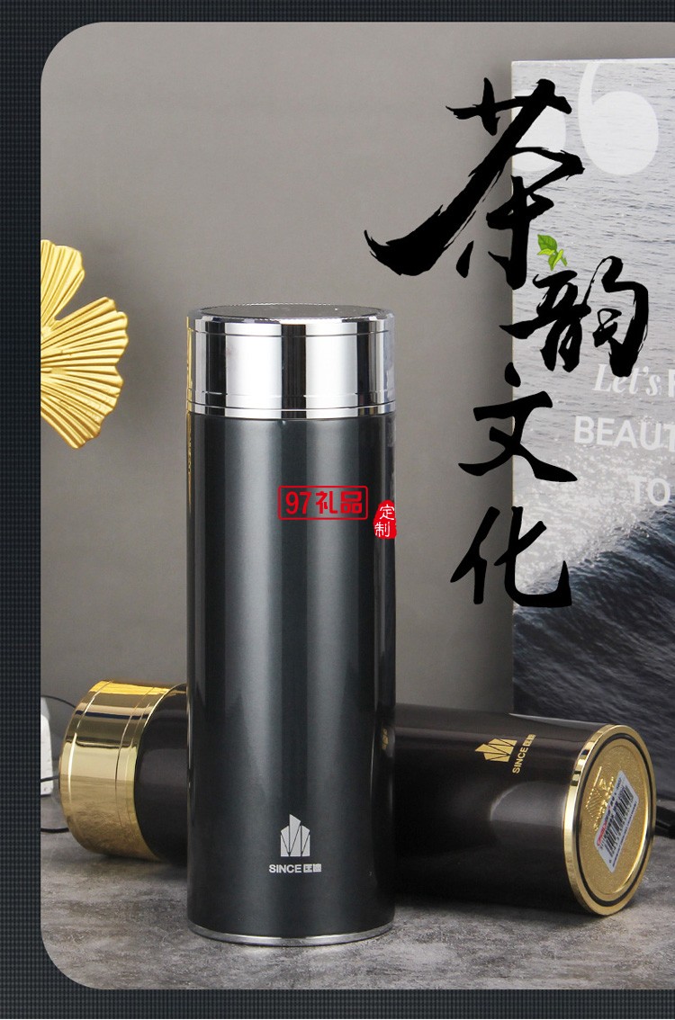 匡迪5111號鋅合金蓋子保溫杯 內膽316不銹鋼真空水杯可印log