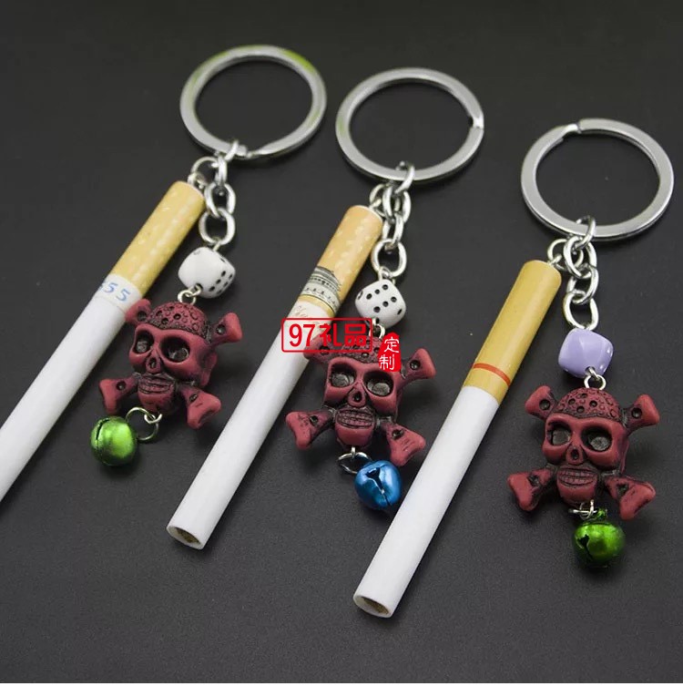 不銹鋼鑰匙環鬼頭鈴鐺包掛創意小飾品