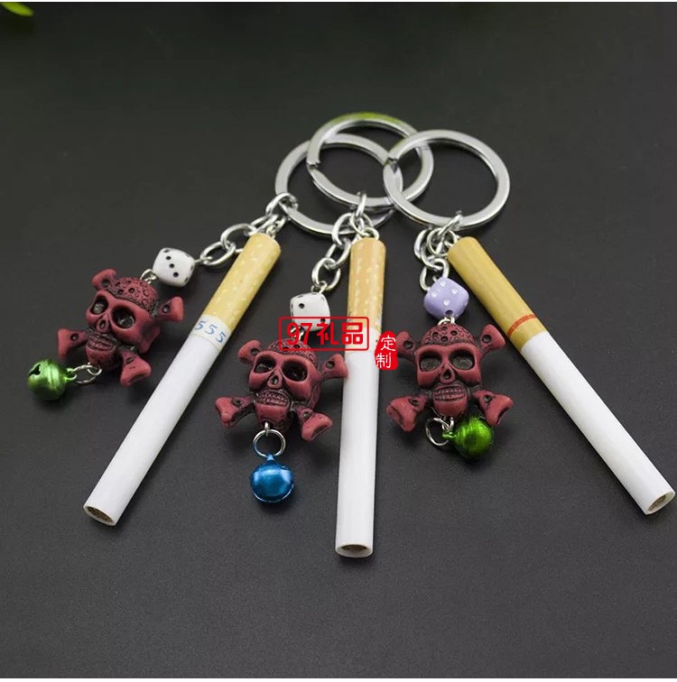 不銹鋼鑰匙環鬼頭鈴鐺包掛創意小飾品