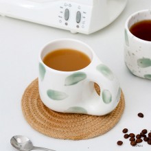 定制手繪陶瓷杯創意卡通潑墨馬克杯ins風胖胖咖啡杯