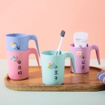 刷牙杯子卡通可愛套裝兒童漱口杯洗漱牙刷杯創意塑料小麥秸稈簡約
