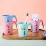 刷牙杯子卡通可愛套裝兒童漱口杯洗漱牙刷杯創意塑料小麥秸稈簡約