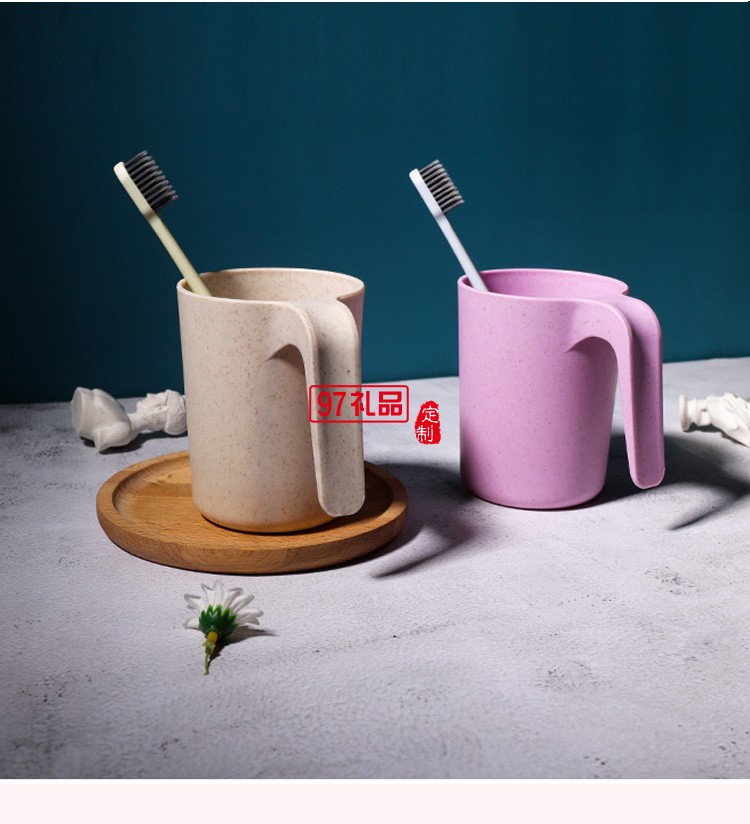 刷牙杯子卡通可愛套裝兒童漱口杯洗漱牙刷杯創意塑料小麥秸稈簡約