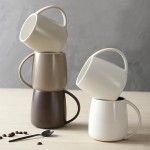 陶瓷水杯 創意馬克杯帶手柄辦公室情侶水杯會議杯 大容量簡約水杯