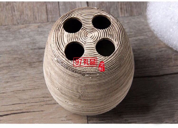 浴室陶瓷拉絲衛浴5件套 典雅別致家用酒店漱口杯肥皂碟衛浴套件