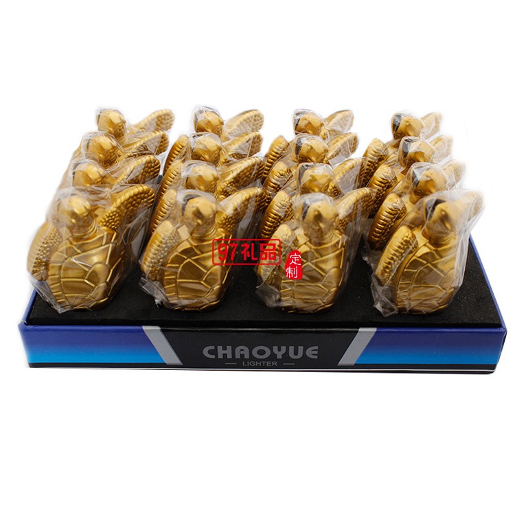 金龜創意小金龜桌面擺件打火機明火點煙器個性電鍍打火機
