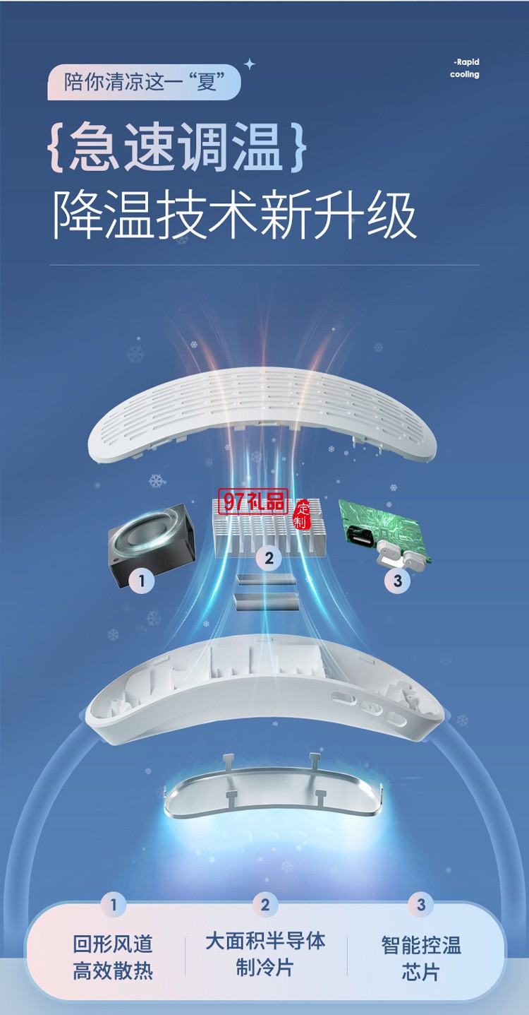 2022夏季新款掛脖風扇無葉小風扇