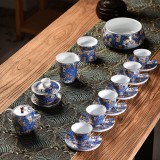 景德鎮琺瑯彩茶具套裝家用功夫茶現代簡約中式茶道陶瓷茶壺套組