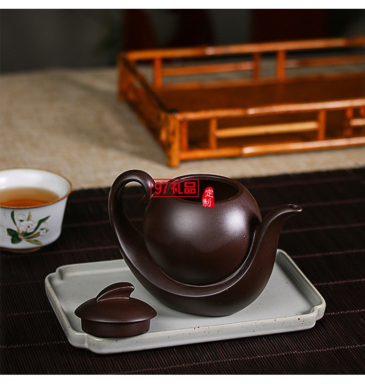 宜興紫砂壺原礦黑泥手工茶壺茶具泡茶壺高檔商務禮品定制
