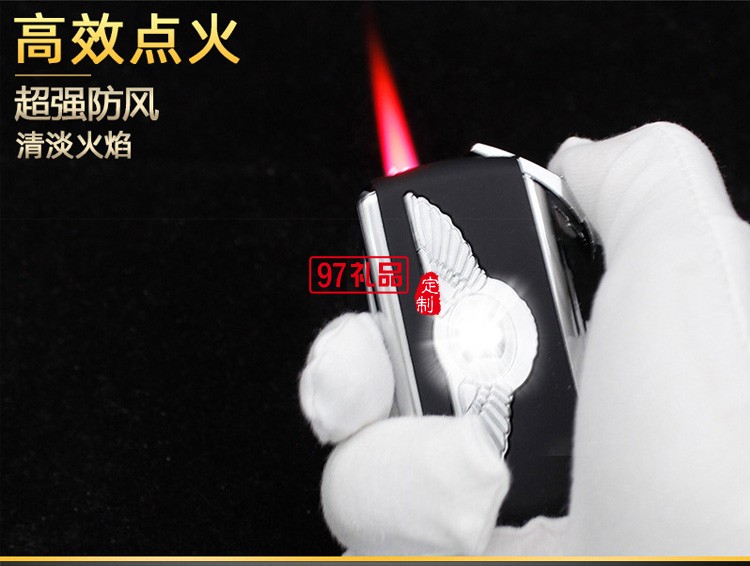 創(chuàng)意充氣防風打火機應(yīng)急照明燈鑰匙扣點煙器