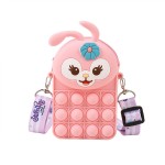 泡泡卡通星黛露硅膠零錢斜跨包可調節芭蕾兔兒童挎包