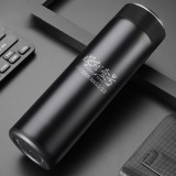 新爆款304不銹鋼保溫杯高檔禮品杯子創意水杯雙層直杯定制LOGO